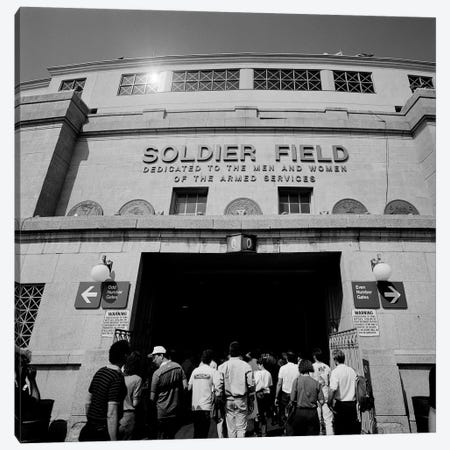 Spectators entering a football stadium, Soldier Field, Lake Shore Drive, Chicago, Illinois, USA Canvas Print #PIM11289} by Panoramic Images Canvas Print