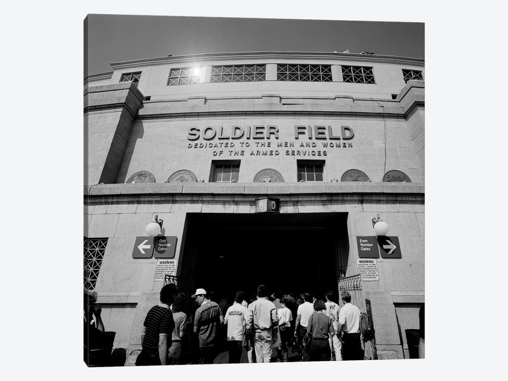 Spectators entering a football stadium, Soldier Field, Lake Shore Drive, Chicago, Illinois, USA by Panoramic Images 1-piece Canvas Wall Art