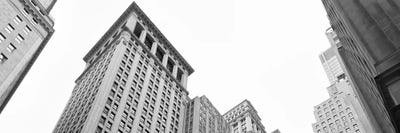 Skyscrapers in a city, Wall Street, Lower Manhattan, Manhattan, New York City, New York State, USA by Panoramic Images multi panel art