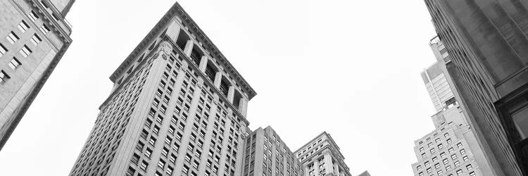 Skyscrapers in a city, Wall Street, Lower Manhattan, Manhattan, New York City, New York State, USA