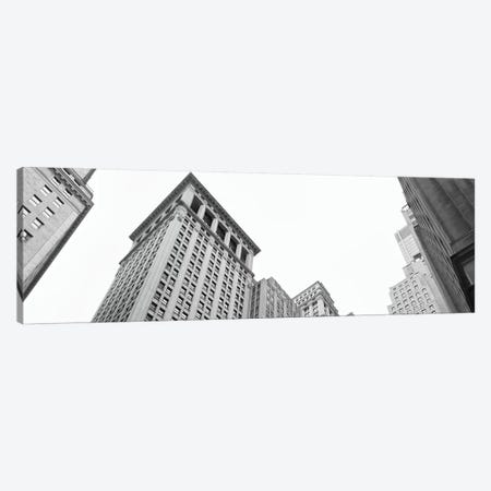 Skyscrapers in a city, Wall Street, Lower Manhattan, Manhattan, New York City, New York State, USA Canvas Print #PIM11301} by Panoramic Images Canvas Wall Art