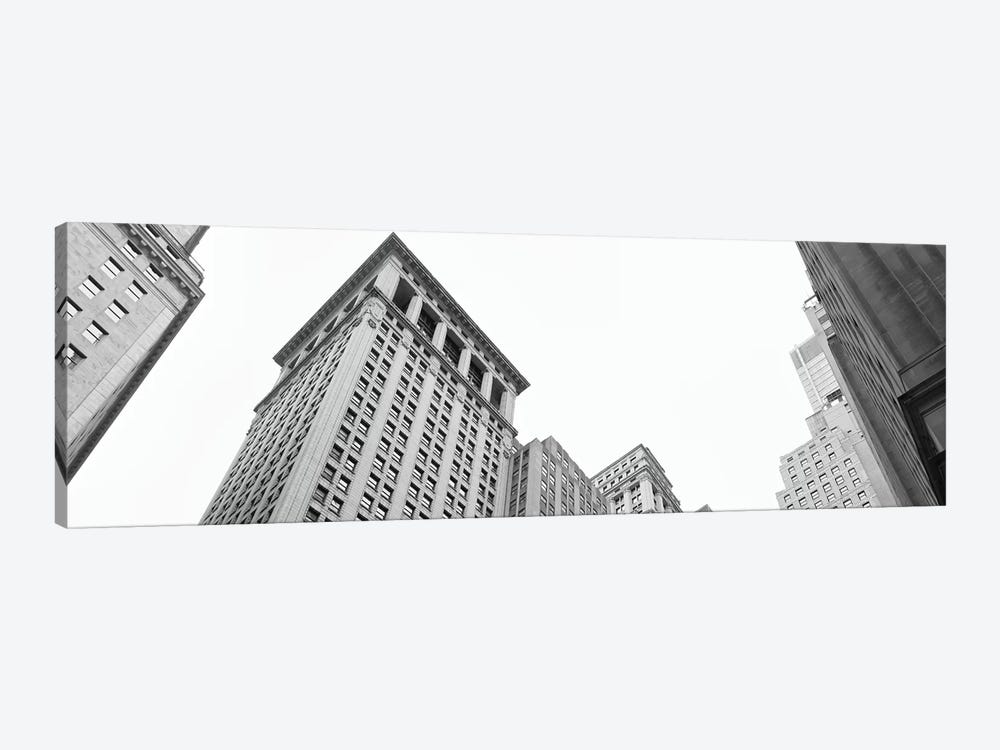 Skyscrapers in a city, Wall Street, Lower Manhattan, Manhattan, New York City, New York State, USA by Panoramic Images 1-piece Art Print