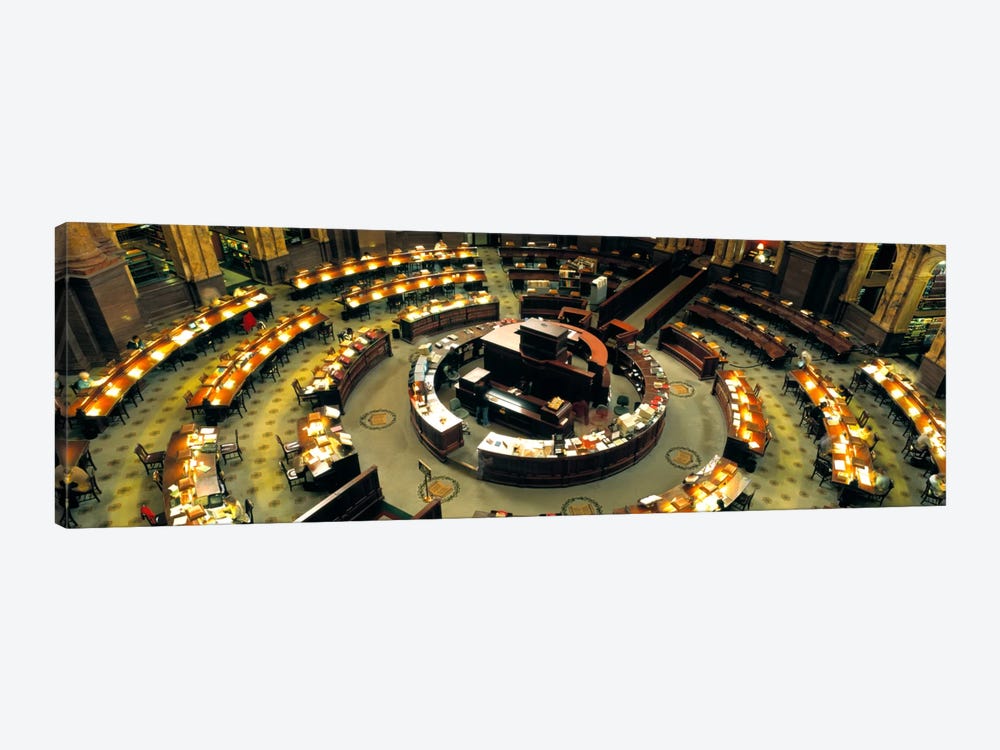 High Angle View Of A Library Reading Room, Library Of Congress, Washington DC, District Of Columbia, USA by Panoramic Images 1-piece Canvas Wall Art