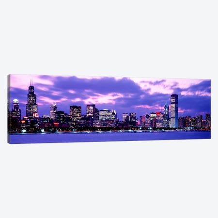 Sunset Chicago IL USA Canvas Print #PIM1131} by Panoramic Images Canvas Art Print