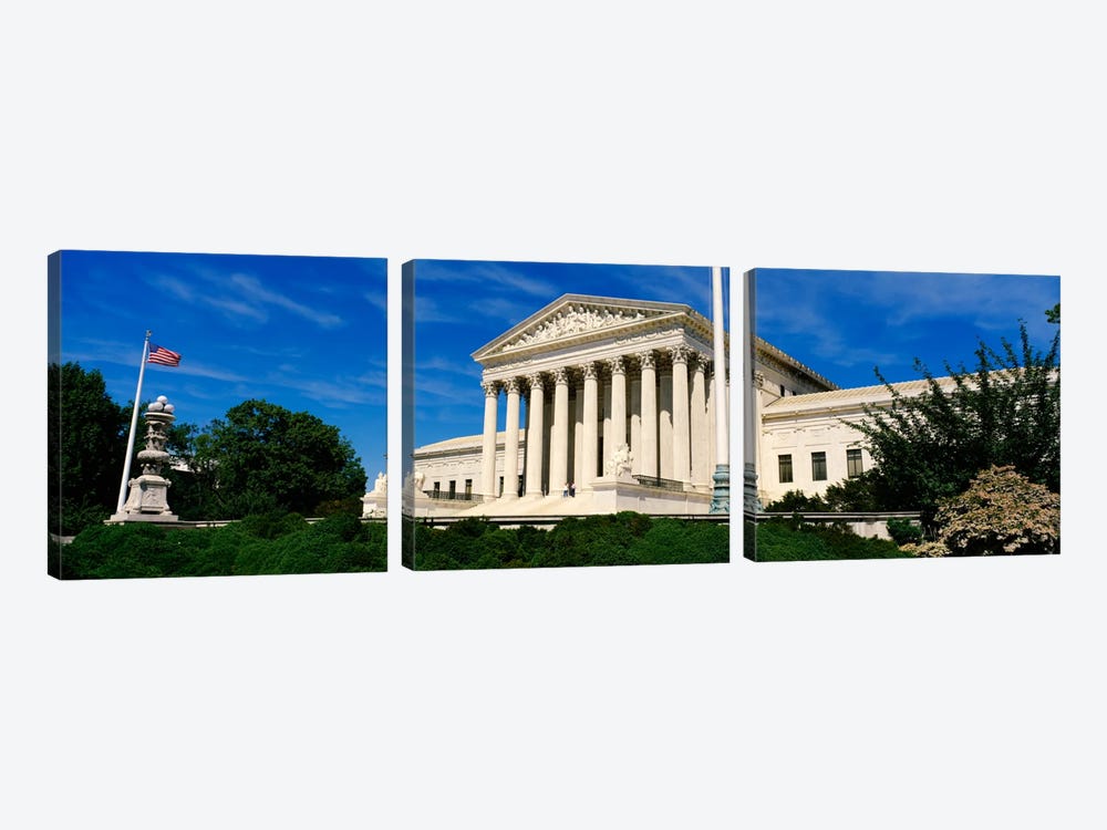 US Supreme Court Building, Washington DC, District Of Columbia, USA by Panoramic Images 3-piece Canvas Wall Art