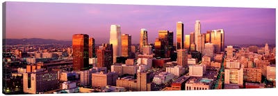 Sunset Skyline Los Angeles CA USA Canvas Art Print - Los Angeles Skylines