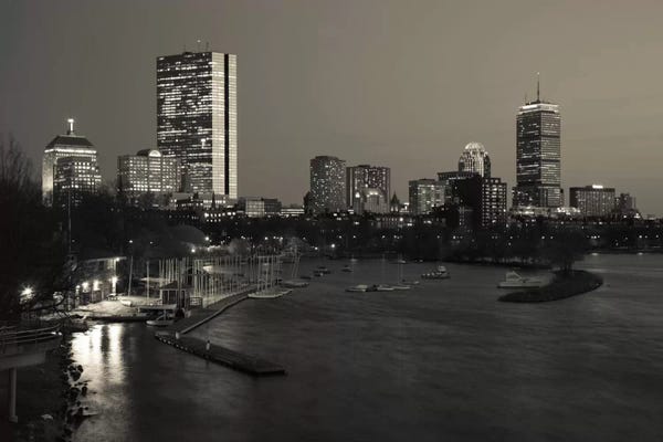 Sepia Photography: Back Bay Neighborhood In B&W, Boston, Massachusetts, USA by Panoramic Images