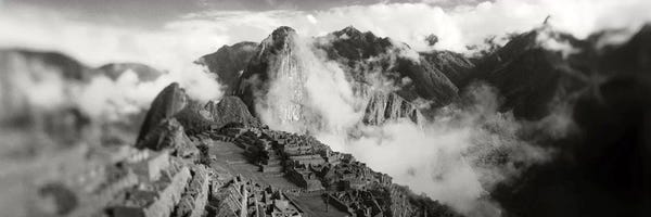 Machu Picchu: Ruins of buildings at an archaeological site, Inca Ruins, Machu Picchu, Cusco Region, Peru by Panoramic Images