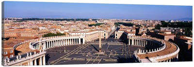 High angle view of a town, St. Peter's Square, Vatican City, Rome, Italy Canvas Art Print - Rome Art