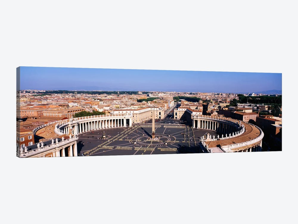 High angle view of a town, St. Peter's Square, Vatican City, Rome, Italy by Panoramic Images 1-piece Canvas Art Print