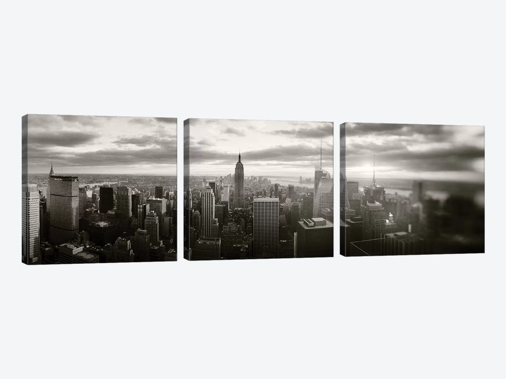 Manhattan Cityscape, Manhattan, New York City, New York State, USA by Panoramic Images 3-piece Canvas Wall Art