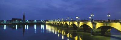 Pierre Bridge Bordeaux France by Panoramic Images canvas print