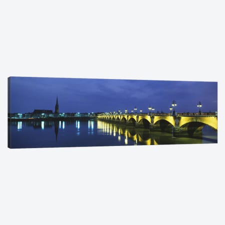 Pierre Bridge Bordeaux France Canvas Print #PIM1143} by Panoramic Images Canvas Wall Art