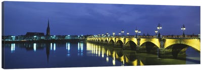 Pierre Bridge Bordeaux France Canvas Art Print