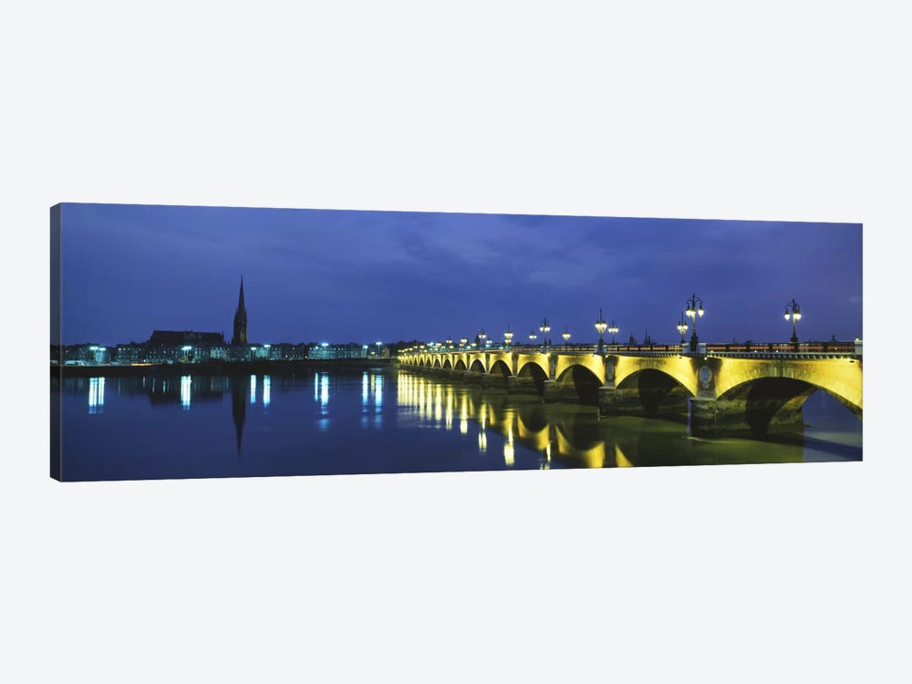 Pierre Bridge Bordeaux France by Panoramic Images 1-piece Canvas Artwork