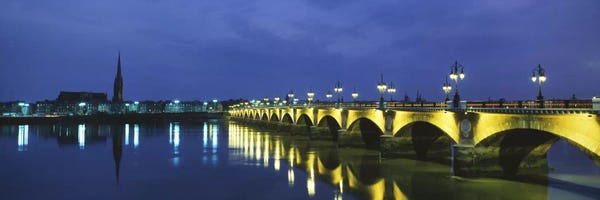 Nouvelle-Aquitaine: Pierre Bridge Bordeaux France by Panoramic Images