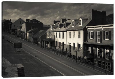 Buildings along a street, High street, Harpers Ferry National Historic Park, Harpers Ferry, West Virginia, USA Canvas Art Print - West Virginia