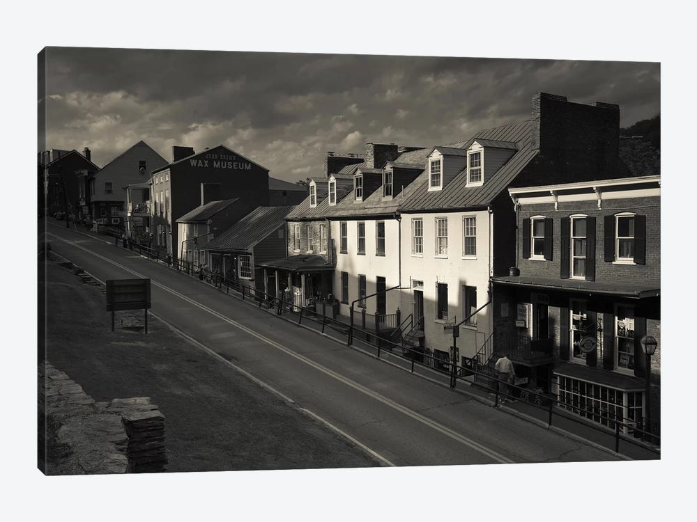 Buildings along a street, High street, Harpers Ferry National Historic Park, Harpers Ferry, West Virginia, USA by Panoramic Images 1-piece Canvas Wall Art