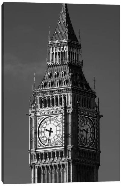 Low angle view of a clock tower, Big Ben, Houses Of Parliament, City Of Westminster, London, England Canvas Art Print - England Art