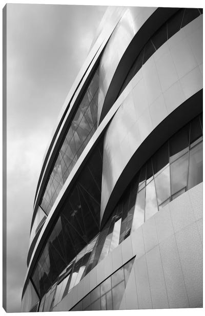 Low angle view of an automotive museum, Mercedes-Benz Museum, Stuttgart, Baden-Wurttemberg, Germany Canvas Art Print - Germany Art