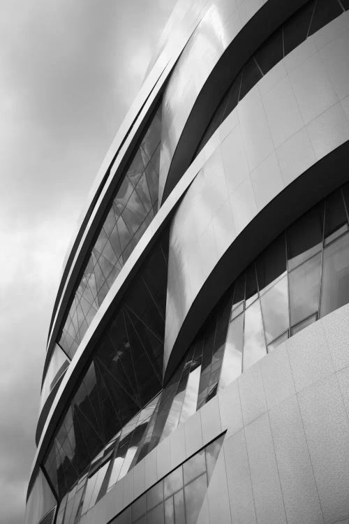 Low angle view of an automotive museum, Mercedes-Benz Museum, Stuttgart, Baden-Wurttemberg, Germany