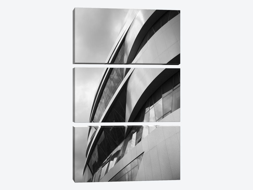 Low angle view of an automotive museum, Mercedes-Benz Museum, Stuttgart, Baden-Wurttemberg, Germany by Panoramic Images 3-piece Canvas Art Print