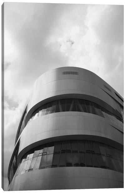 Low angle view of an automotive museum 2, Mercedes-Benz Museum, Stuttgart, Baden-Wurttemberg, Germany Canvas Art Print