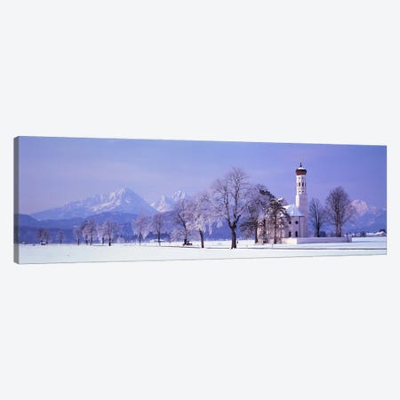Winter St Coloman Church Schwangau Germany Canvas Print #PIM1150} by Panoramic Images Canvas Art Print