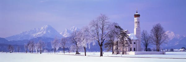 Winter St Coloman Church Schwangau Germany