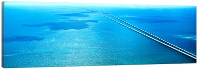 Seven Miles Bridge Florida Keys FL USA Canvas Art Print - Panoramic Photography