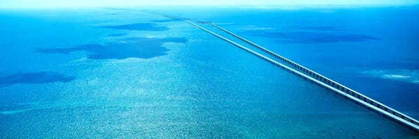 Ocean: Seven Miles Bridge Florida Keys FL USA by Panoramic Images