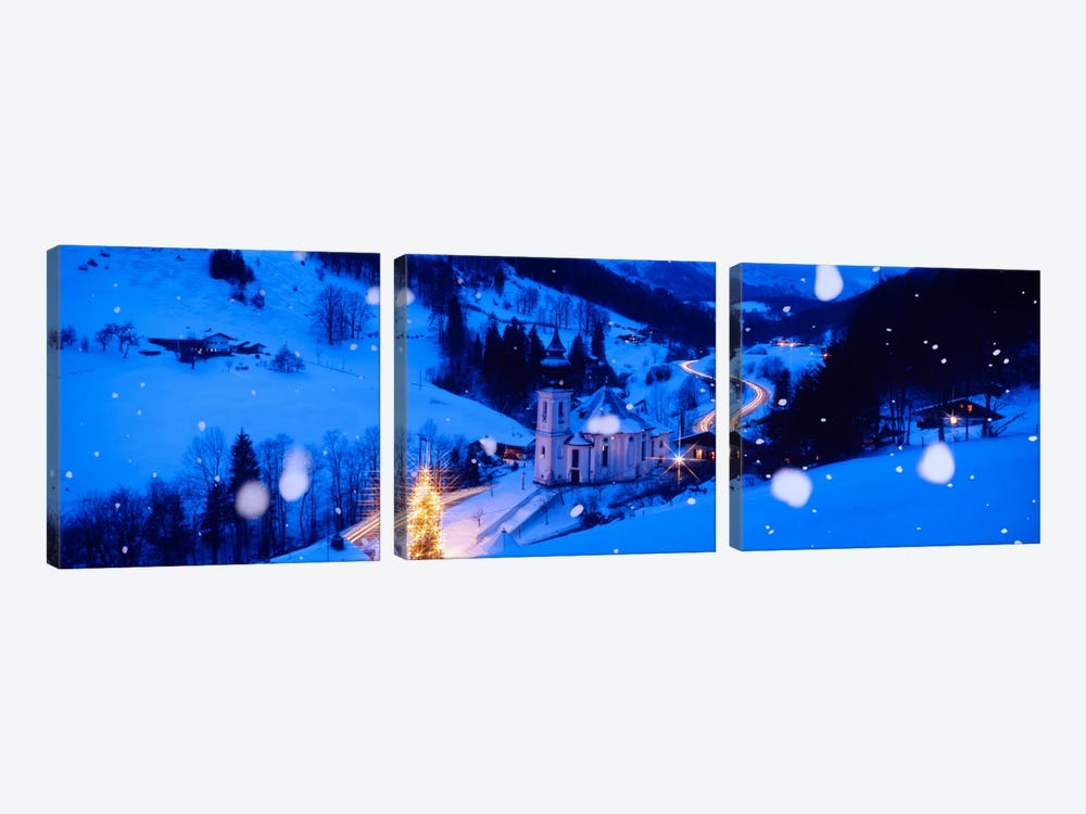 Maria Gern Church Berchtesgaden Bavaria Germany by Panoramic Images 3-piece Canvas Artwork