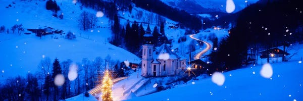 Blue: Maria Gern Church Berchtesgaden Bavaria Germany by Panoramic Images