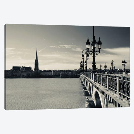 Pont de Pierre bridge across Garonne River, Bordeaux, Gironde, Aquitaine, France Canvas Print #PIM11624} by Panoramic Images Canvas Artwork