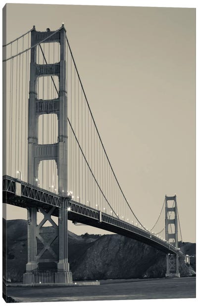 Golden Gate Bridge At Dawn, San Francisco, California, USA Canvas Art Print - Golden Gate Bridge