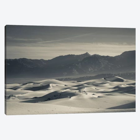 Sand dunes in a desert and Mountain Range 2, Mesquite Flat Sand Dunes, Death Valley National Park, Inyo County, California, USA Canvas Print #PIM11683} by Panoramic Images Art Print