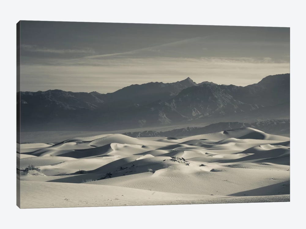 Sand dunes in a desert and Mountain Range 2, Mesquite Flat Sand Dunes, Death Valley National Park, Inyo County, California, USA by Panoramic Images 1-piece Canvas Print