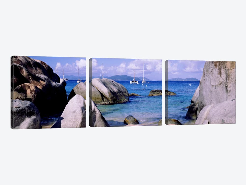 The Baths, Virgin Gorda, British Virgin Islands by Panoramic Images 3-piece Art Print