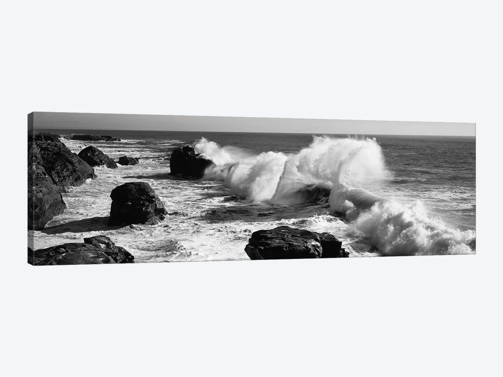 Waves breaking on the coast, Santa Cruz, Santa Cruz County, California, USA by Panoramic Images 1-piece Art Print