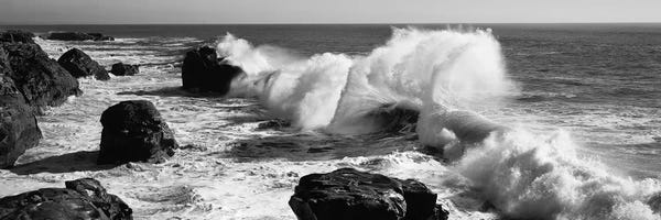 Rocky Beaches: Waves breaking on the coast, Santa Cruz, Santa Cruz County, California, USA by Panoramic Images
