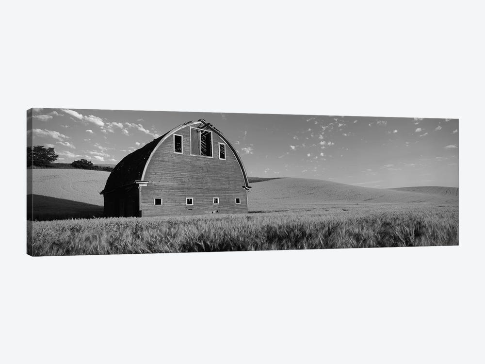 Old barn in a wheat field, Palouse, Whitman County, Washington State, USA by Panoramic Images 1-piece Canvas Print