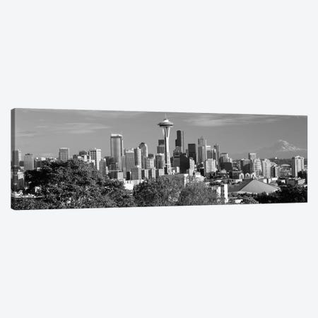 City viewed from Queen Anne Hill, Space Needle, Seattle, King County, Washington State, USA 2010 Canvas Print #PIM11731} by Panoramic Images Art Print