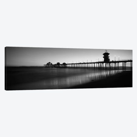 Pier in the sea, Huntington Beach Pier, Huntington Beach, Orange County, California, USA Canvas Print #PIM11737} by Panoramic Images Canvas Wall Art