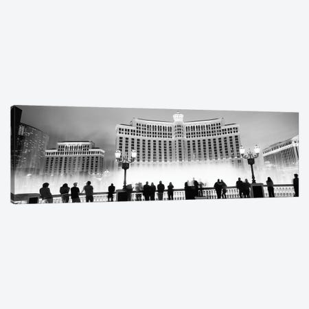 Hotel lit up at night, Bellagio Resort And Casino, The Strip, Las Vegas, Nevada, USA Canvas Print #PIM11740} by Panoramic Images Canvas Artwork