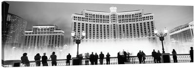 Hotel lit up at night, Bellagio Resort And Casino, The Strip, Las Vegas, Nevada, USA Canvas Art Print - Las Vegas