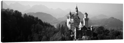 Castle on a hill, Neuschwanstein Castle, Bavaria, Germany Canvas Art Print - Castle & Palace Art