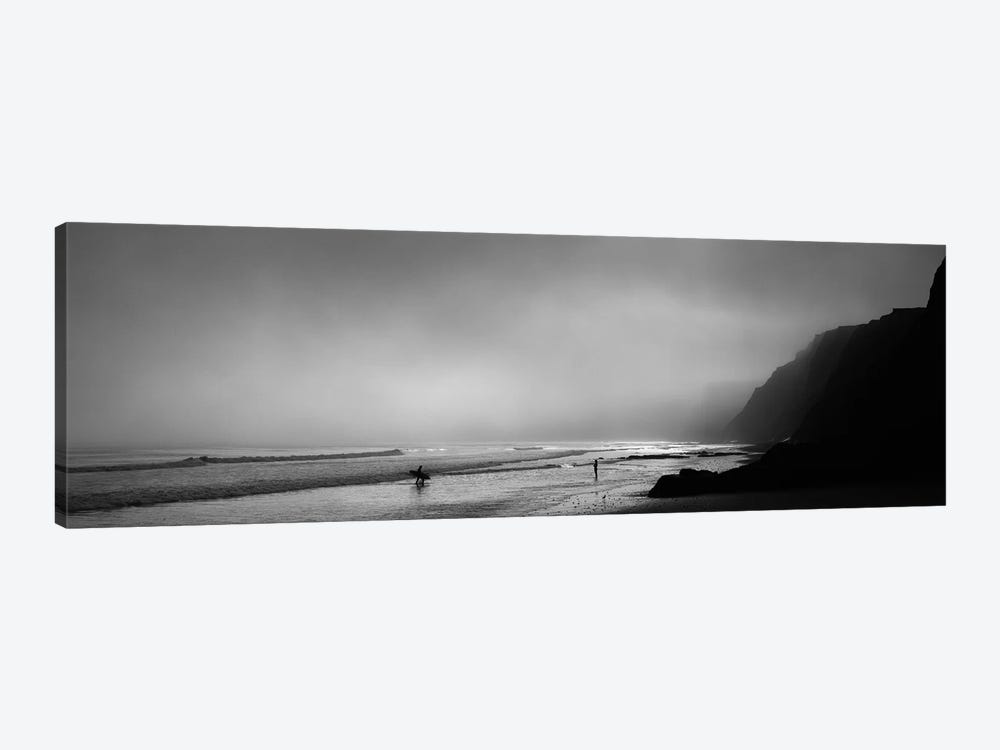 Surfers on the beach, Point Reyes National Seashore, Marin County, California, USA by Panoramic Images 1-piece Canvas Art Print