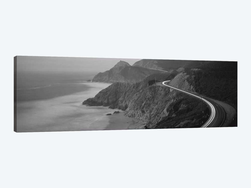 State Route 1 In B&W, California, USA by Panoramic Images 1-piece Canvas Print