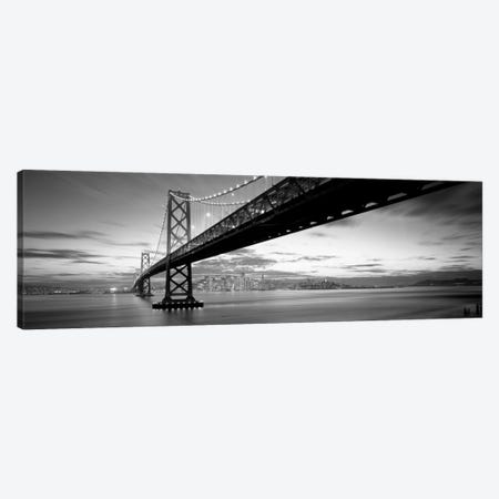 Twilight, Bay Bridge, San Francisco, California, USA Canvas Print #PIM11777} by Panoramic Images Canvas Wall Art