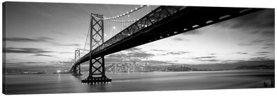Twilight, Bay Bridge, San Francisco, California, USA Canvas Art Print - San Francisco Skylines